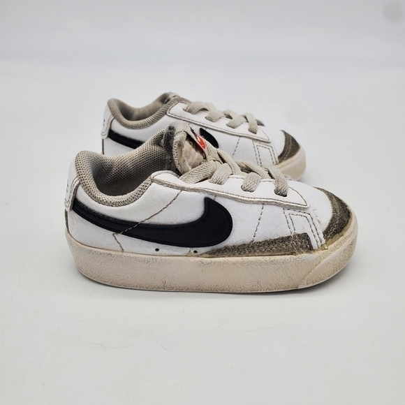 Nike Shoes Toddler 5c Blazer Low 77 Kids White Gray Black Strap DA4076-101 - Picture 5 of 10